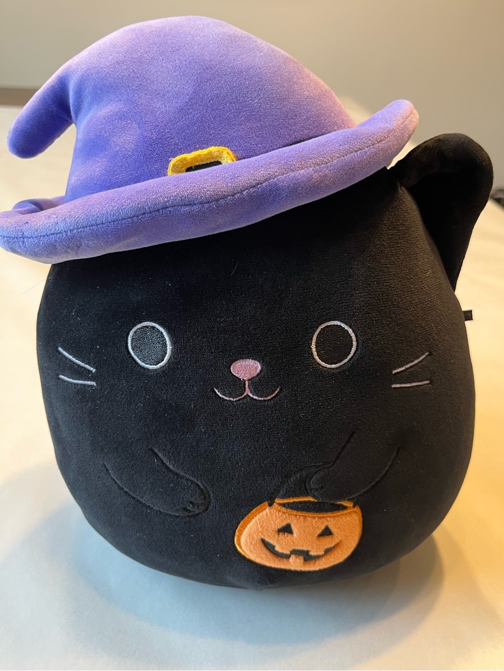 Squishmallows Calio Black Cat Witch 8 Inch Halloween Pumpkin Plush